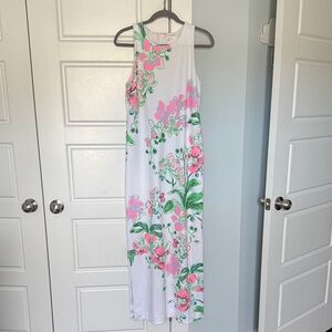 Lilly Pulitzer Pink and Green Floral Maxi Dress - Sz Small (new without tags)